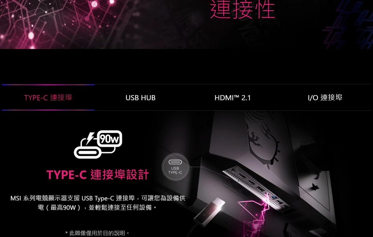 MSI MPG 321URX QD-OLED HDR平面電競螢幕 (32型/4K/240Hz/0.03ms/QD-OLED/Type-C)