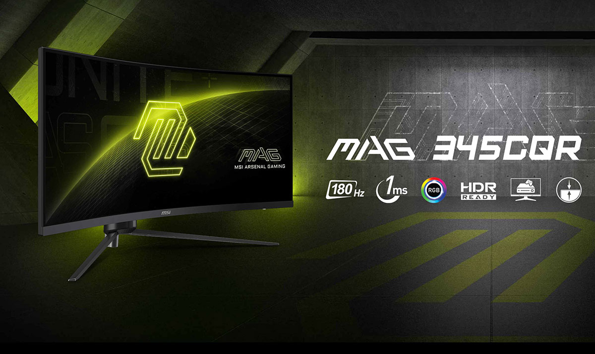 MSI MAG 345CQR HDR曲面電競螢幕 (34型/3440*1440/21:9/180Hz/1ms/VA/HDMI)