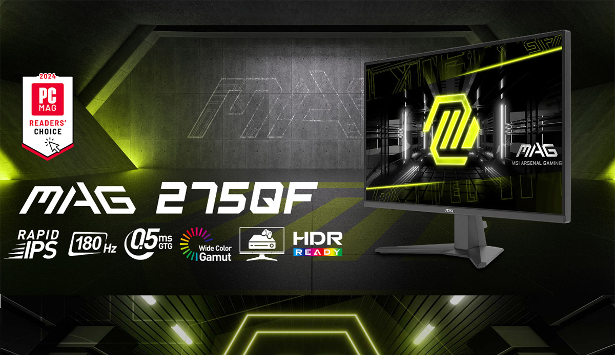 MSI MAG 275QF HDR電競螢幕 (27型/2K/180Hz/0.5ms/IPS/HDMI)