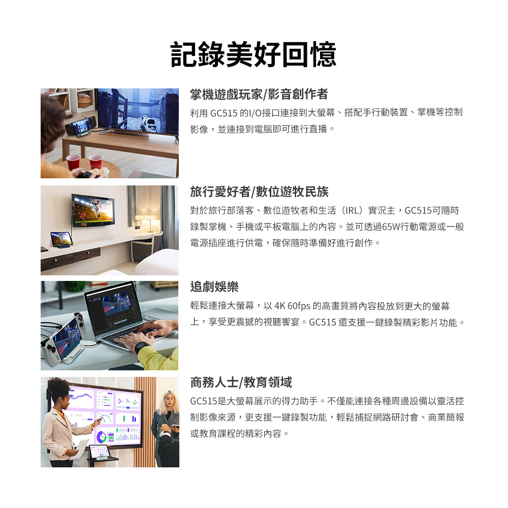 AVERMEDIA 圓剛 X'TRA GO GC515多功影像錄製充電座 ( GC515/61GC515000AS )