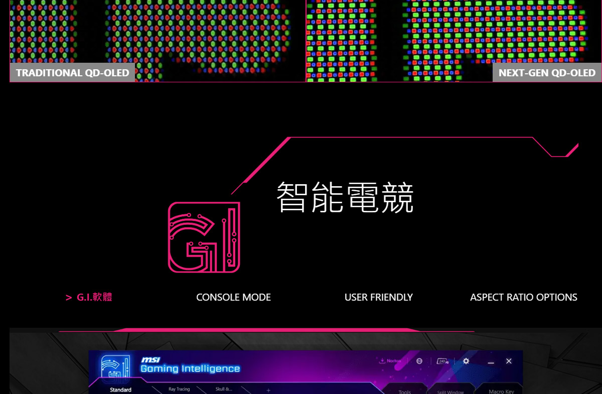 MSI MPG 322URX QD-OLED HDR平面電競螢幕 (32型/4K/240Hz/0.03ms/QD-OLED/Type-C)