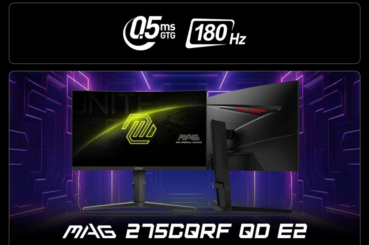 MSI 275CQRF QD E2 HDR曲面電競螢幕 (27型/2K/180hz/0.5ms/VA/Type-C) ( MAG 275CQRF QD E2 )