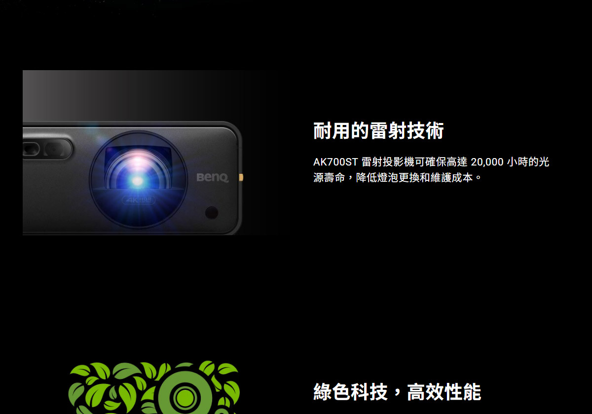 BenQ AK700ST 4K雷射投影機4000Ansi