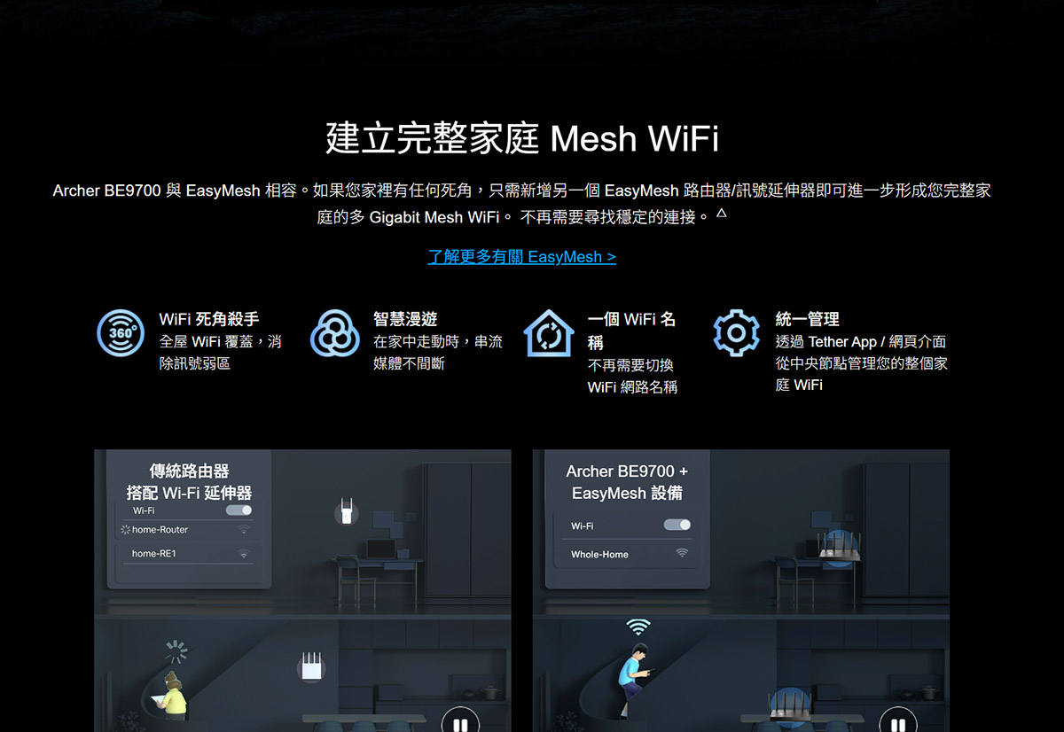 TP-LINK BE9700三頻Wi-Fi 7路由器 ( Archer BE9700(US) Ver:1.0 )