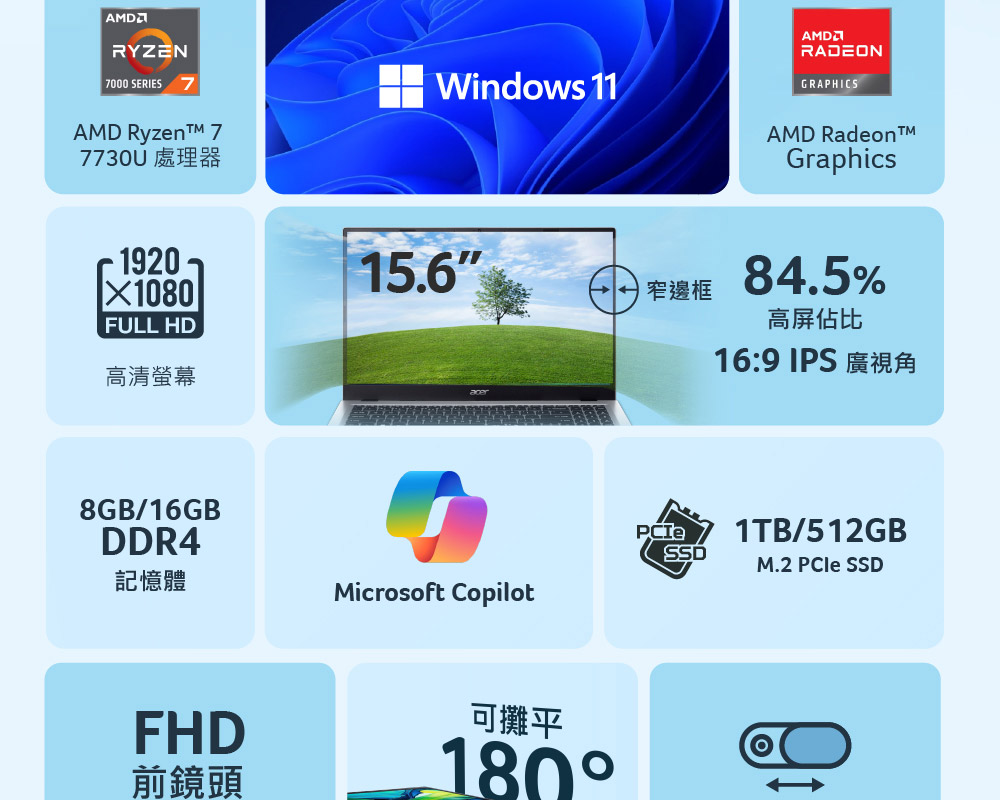 ACER Aspire Lite系列:AL15-42P-R8FW(銀) ( NX.DEWTA.001 )