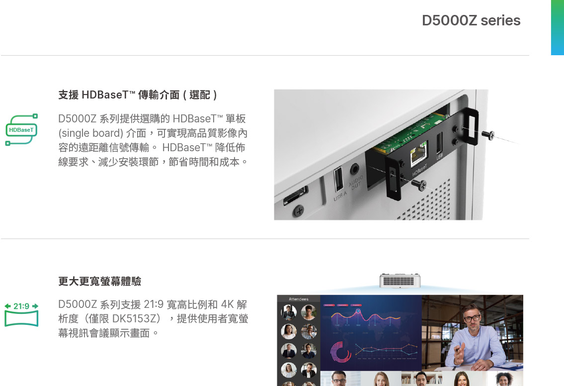 VIVITEK DU5051Z高亮度商用投影機 ( DU5051Z-WH )