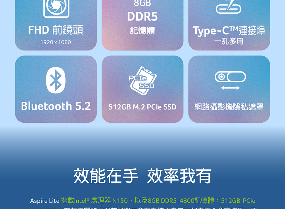 ACER Aspire Lite系列:AL14-32P-C4QP(銀) ( NX.D1TTA.001 )