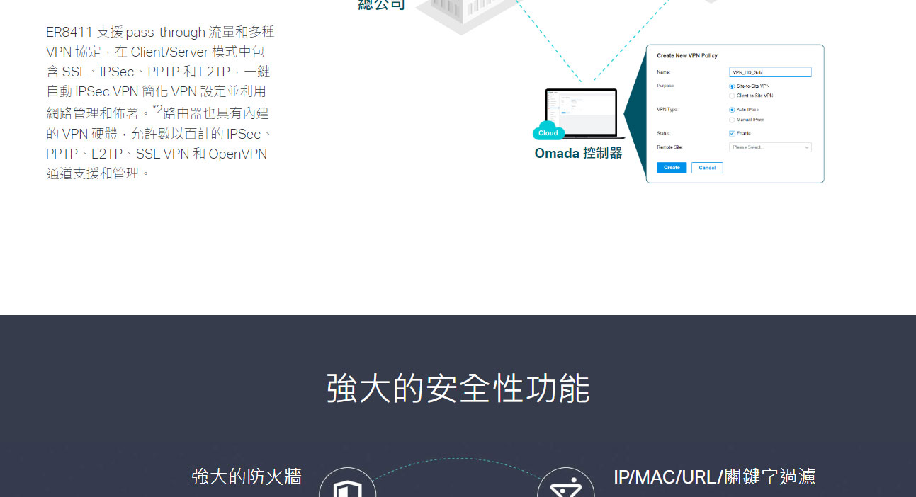 TP-LINK Omada 10G VPN 路由器 ( ER8411(UN) Ver:1.2 )