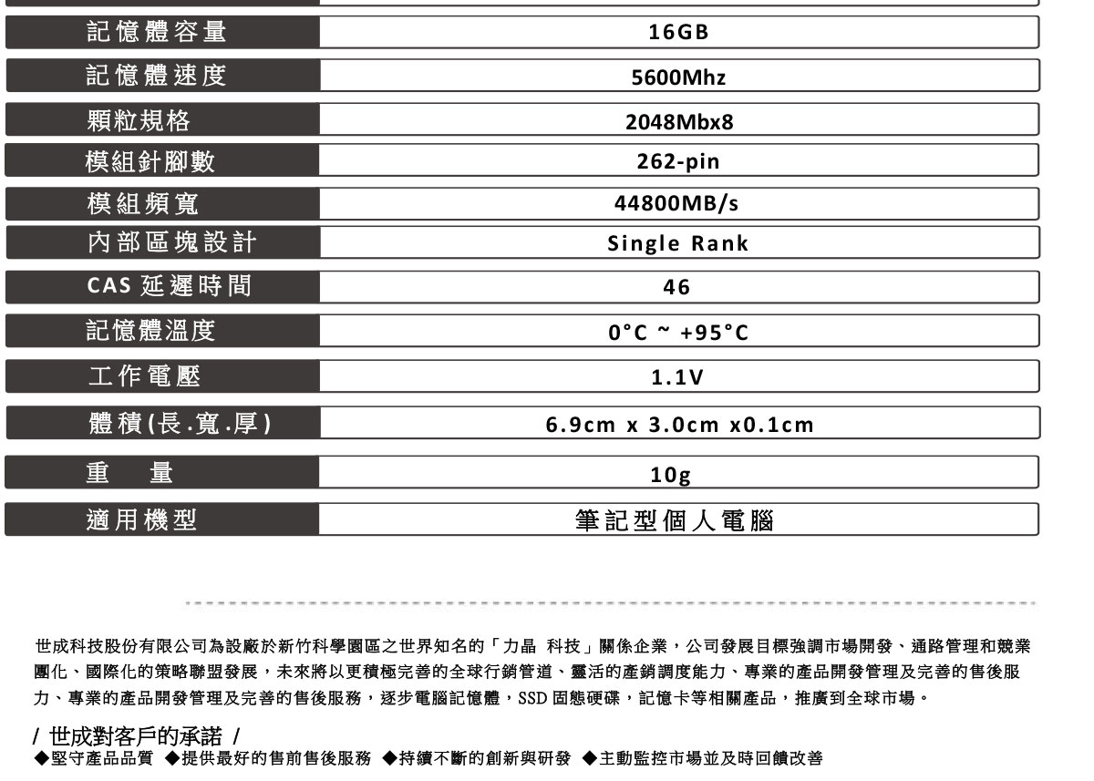 UMAX SO-Dimm DDR5 5600 16GB 2048X8