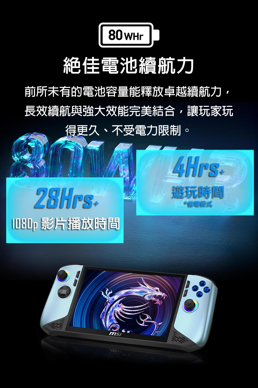 MSI Claw 8 AI+ A2VM Glacier Blue Editio