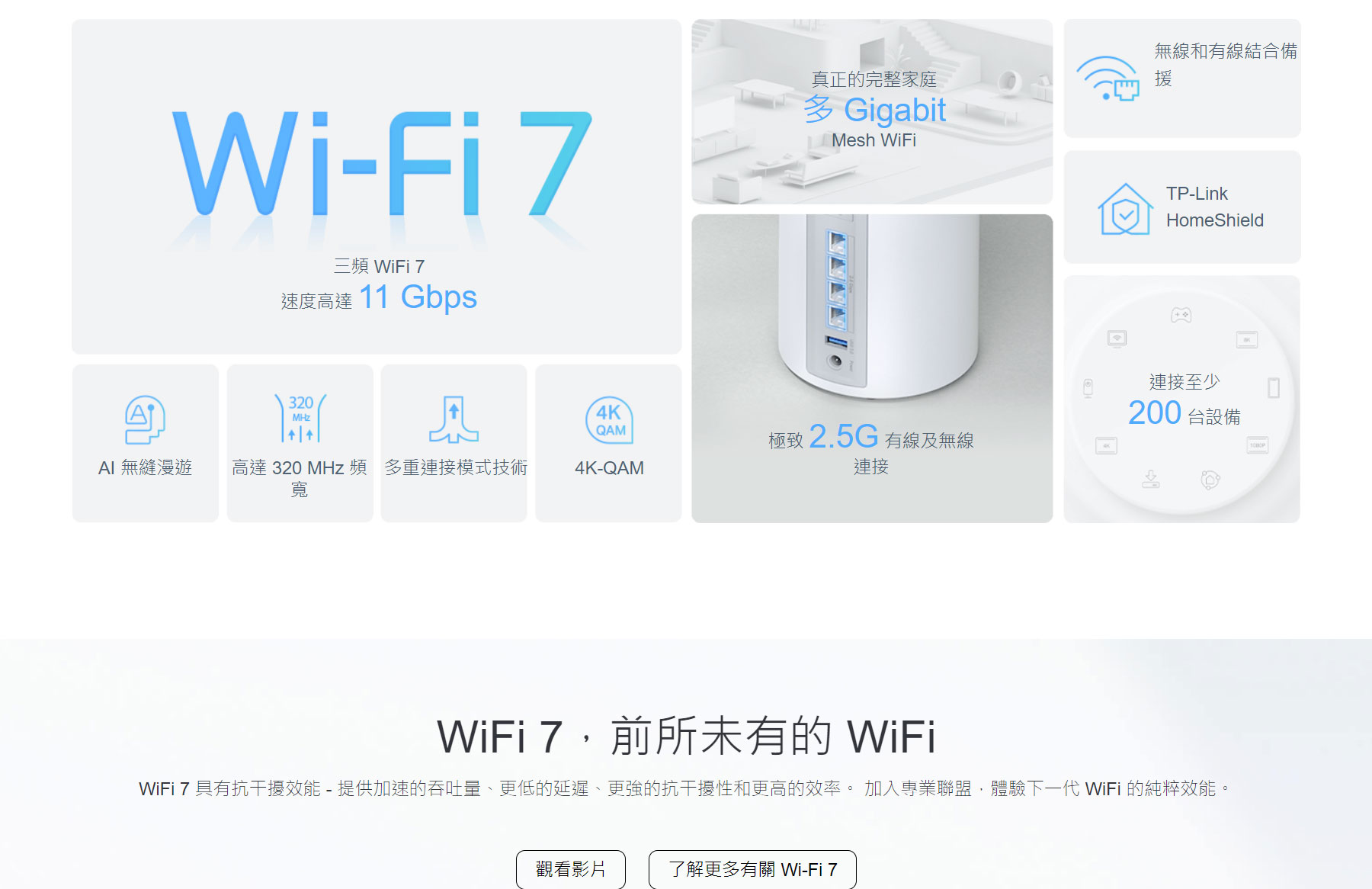 TP-LINK BE11000完整家庭Mesh WiFi 7系統(1入組) ( Deco BE65(1-pack)(US) Ver:3.0 )