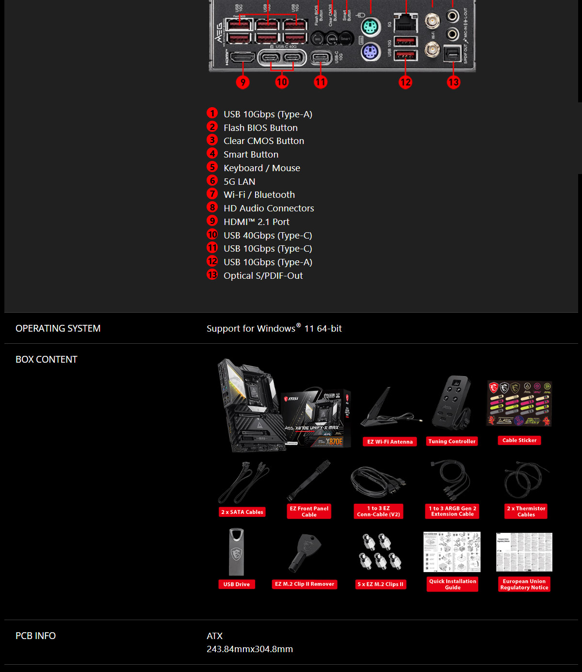 MSI MEG X870E UNIFY-X MAX