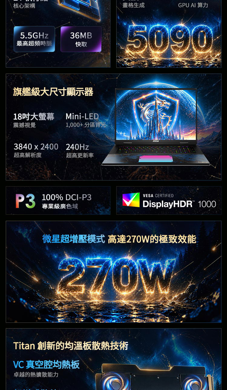 MSI Titan 18 HX Dragon Edition Draco Ep
